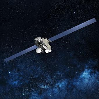 The Anik F2 satellite in space